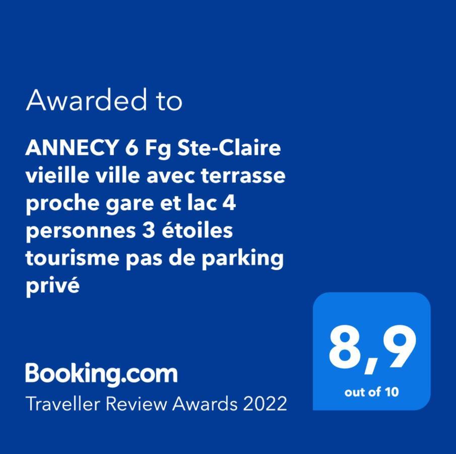 ANNECY Sainte Claire vieille ville 38m2 Terrasse proche gare et lac 4 pers 3 étoiles Extérieur photo